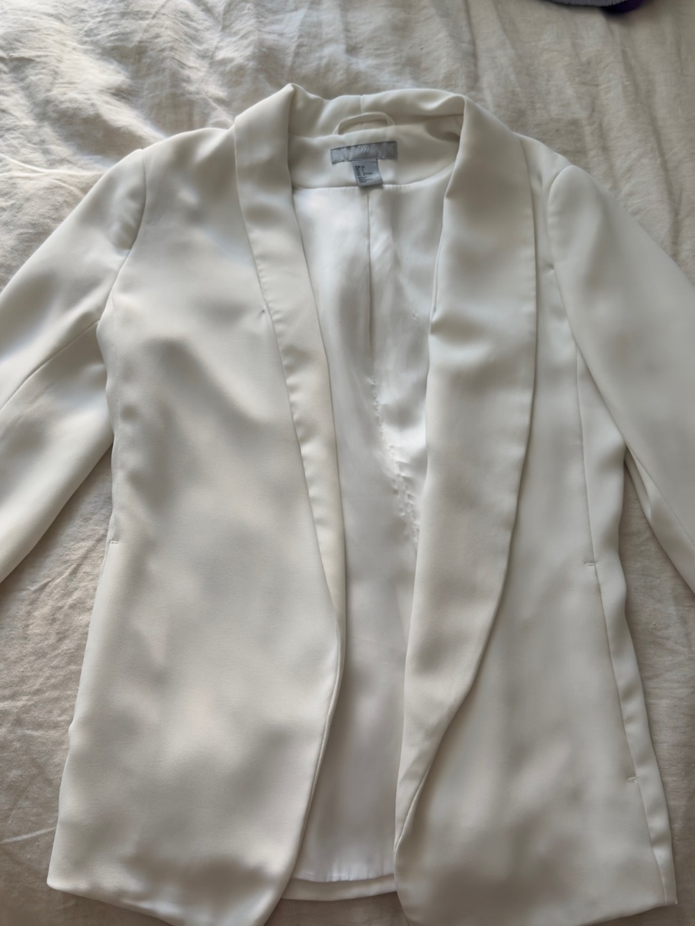 H&M Cream Open-Front Blazer Jacket